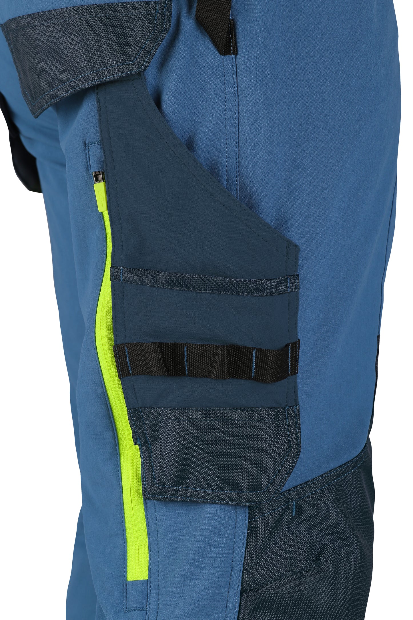 TROUSERS CXS NAOS MEN’S, BLUE-BLUE, HV YELLOW ACCESSORIES