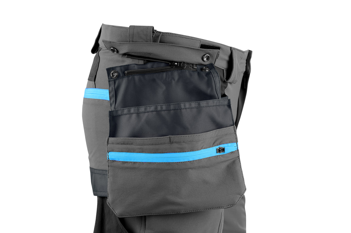 HOSE CXS NAOS HERREN, GRAU-SCHWARZ, HV BLAU ZUBEHÖR