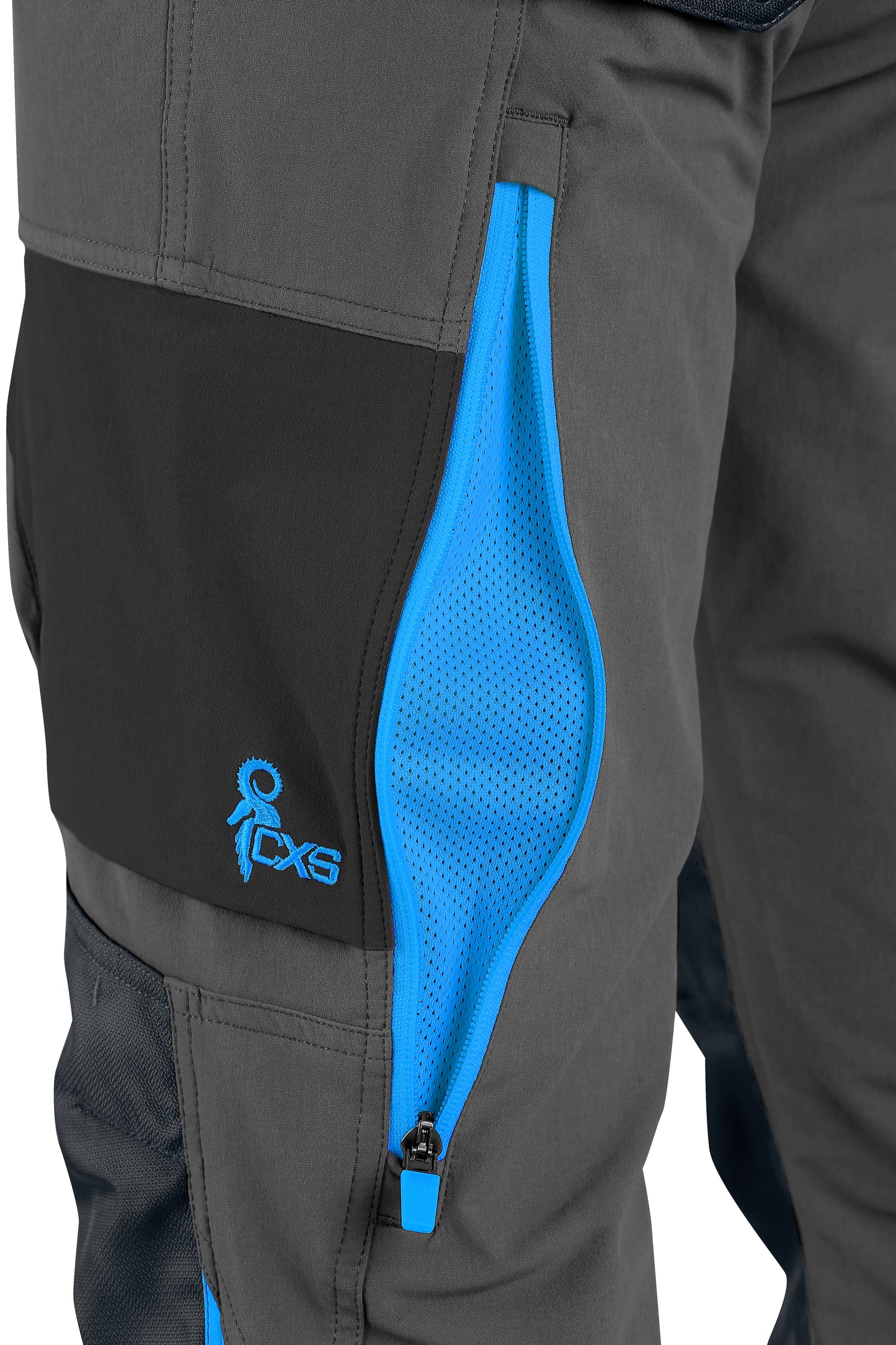 HOSE CXS NAOS HERREN, GRAU-SCHWARZ, HV BLAU ZUBEHÖR