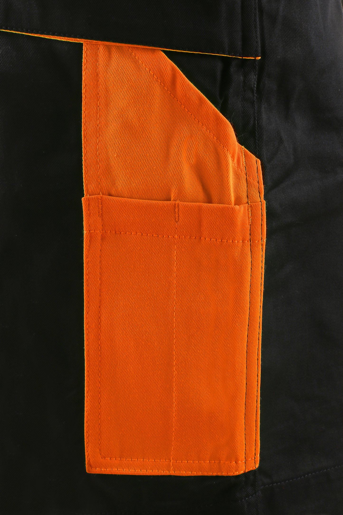 HERREN-ARBEITSSHORTS CXS SIRIUS BRIGHTON, SCHWARZ - ORANGE