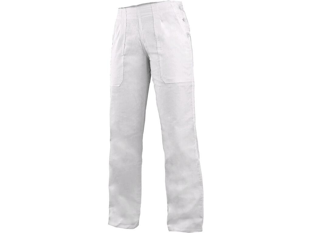 PANTALON DARJA, FEMME, BLANC, TAILLE EN CAOUTCHOUC