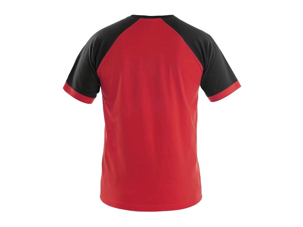 T-SHIRT OLIVER, KURZARM, ROT-SCHWARZ