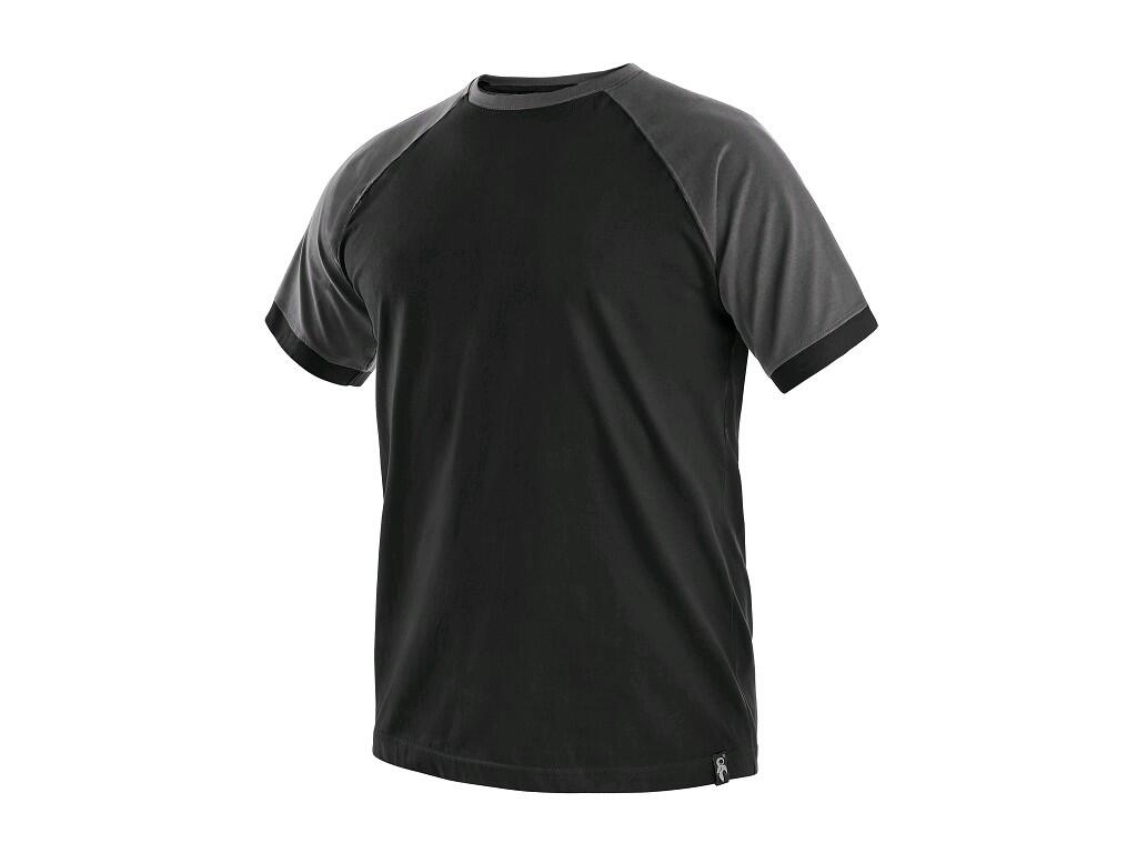 T-SHIRT OLIVER, KURZARM, SCHWARZ-GRAU