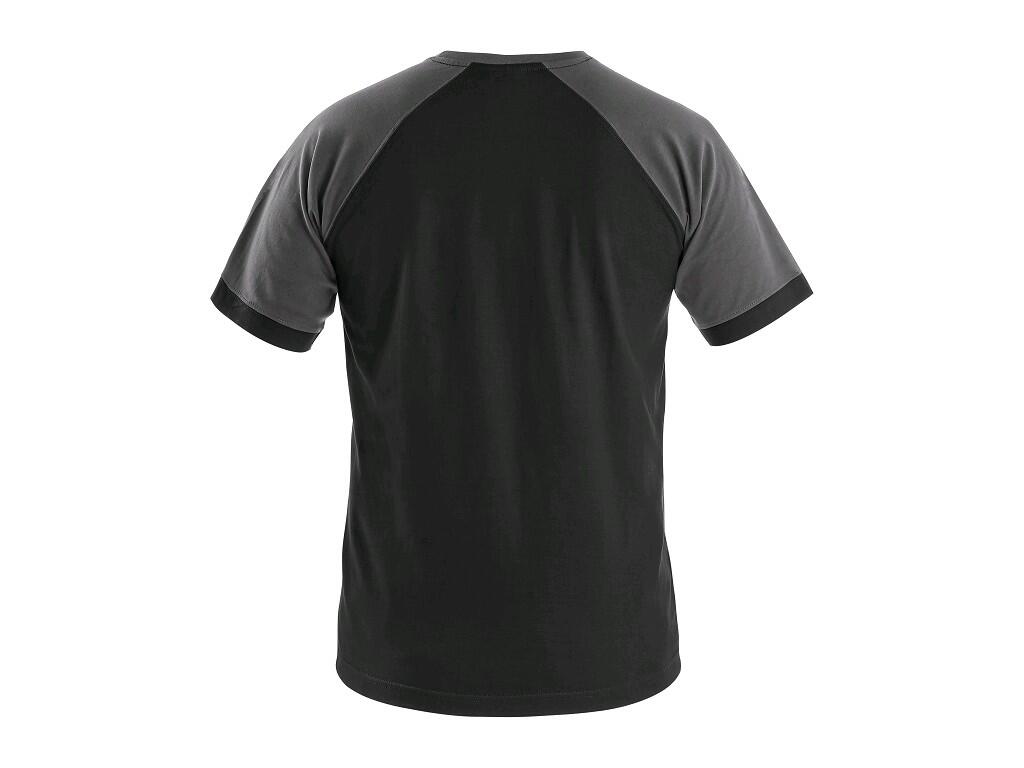 T-SHIRT OLIVER, KURZARM, SCHWARZ-GRAU
