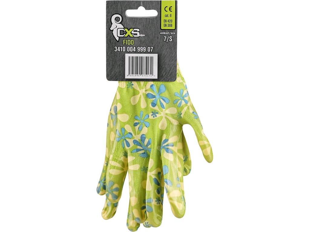 GANTS FIDO, AVEC BLISTER, TREMPE DANS NITRILE
