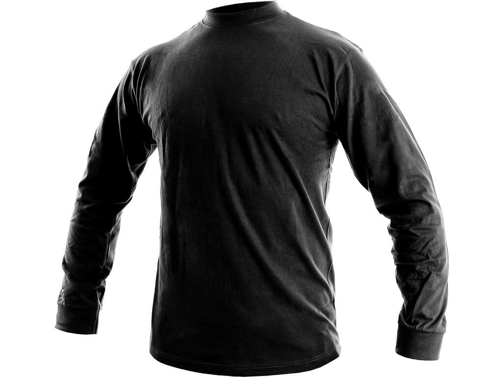 HERREN-T-SHIRT MIT LANGEN ÄRMELN PETR, SCHWARZ