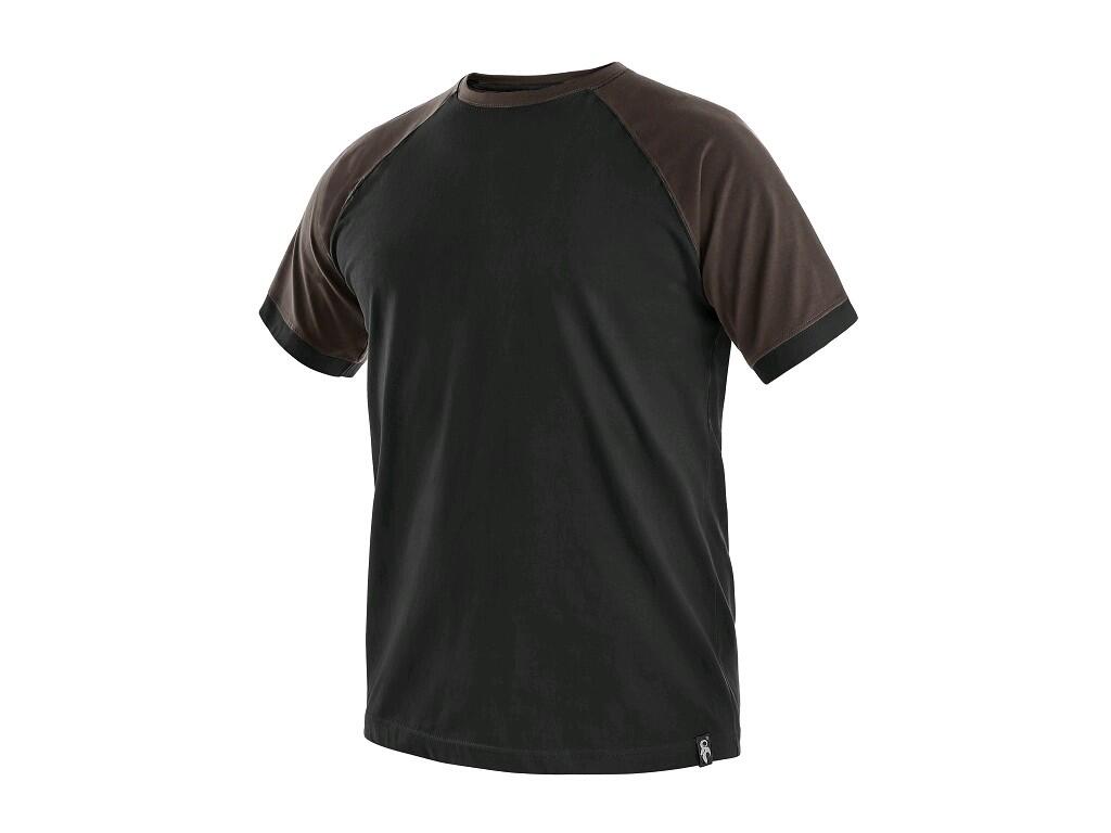 T-SHIRT OLIVER, KURZARM, SCHWARZBRAUN