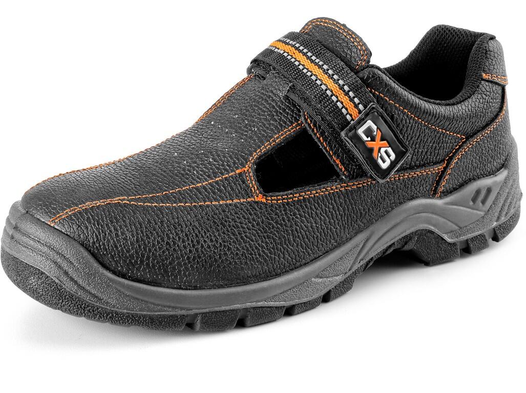 SANDALE CUIR CXS STONE NEFRIT O1, NOIR