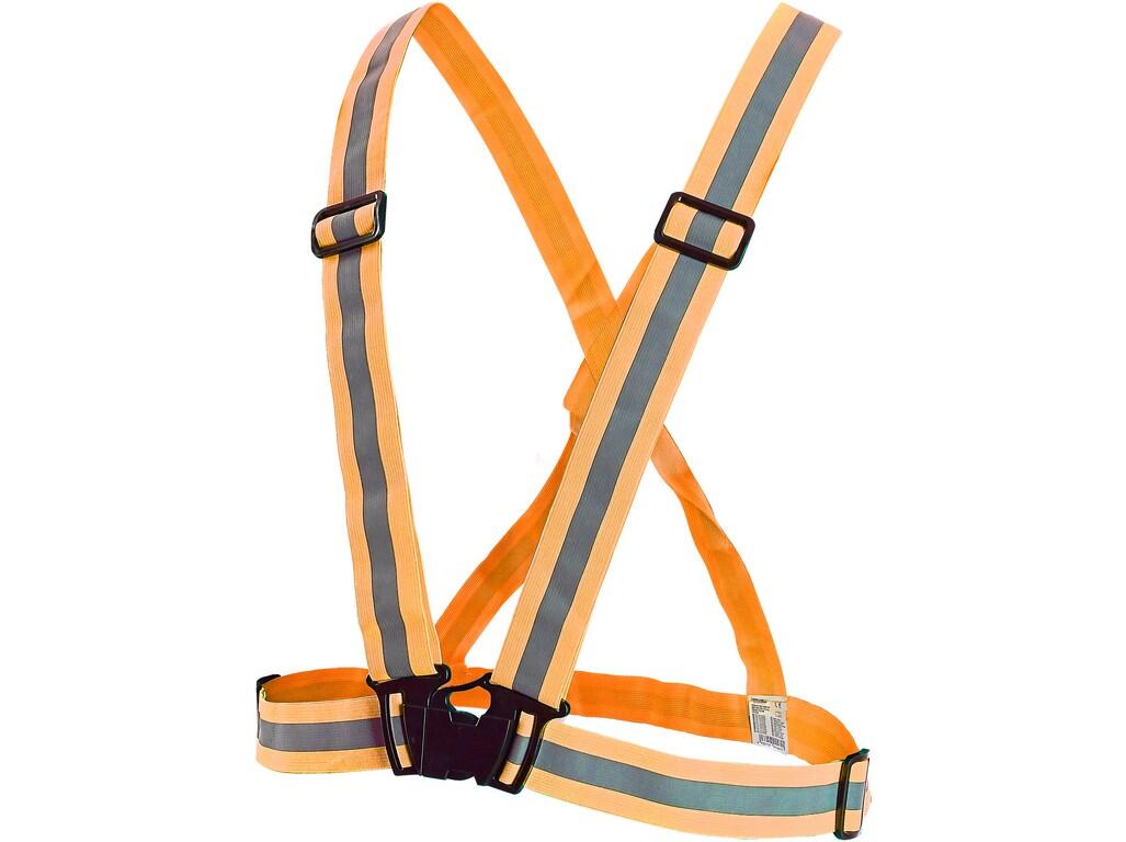 CROIX RÉFLÉCHISSANTE, ÉLASTIQUE, HAUTE VISIBLE, ORANGE