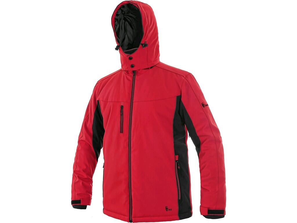GIACCA SOFTSHELL IMBOTTITA VEGAS, INVERNALE, DA UOMO, ROSSO-NERO