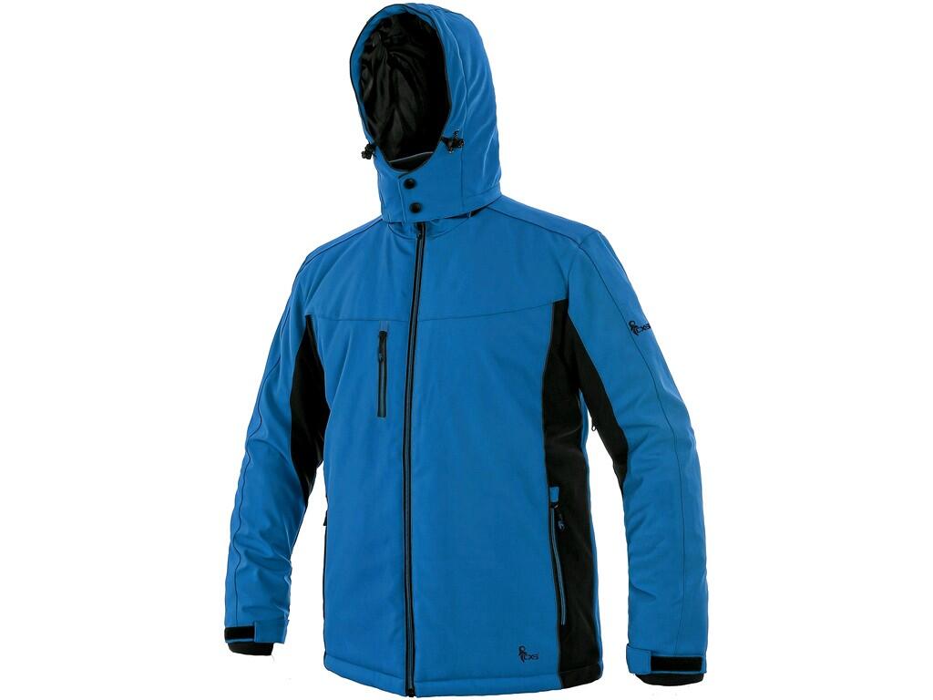 PADDED SOFTSHELL JACKET VEGAS, WINTER, MEN´S, BLUE-BLACK