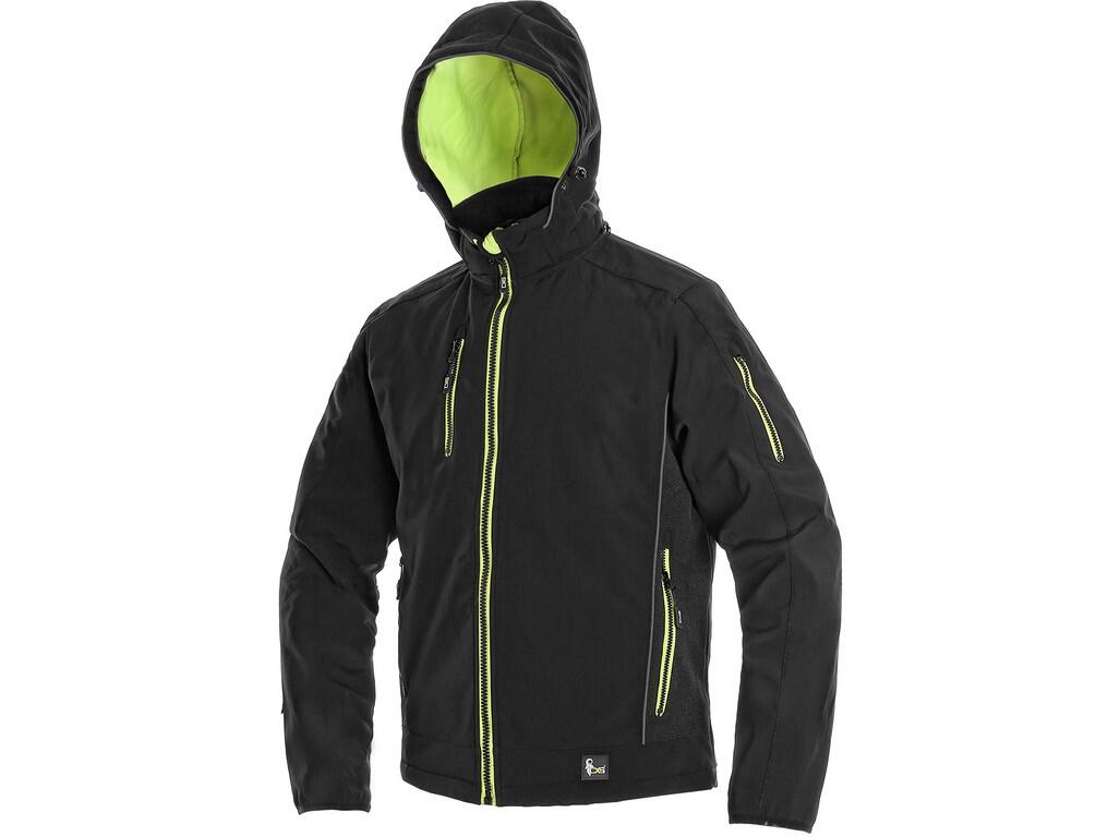 HERREN, SOFTSHELLJACKE DURHAM, SCHWARZ-GELB