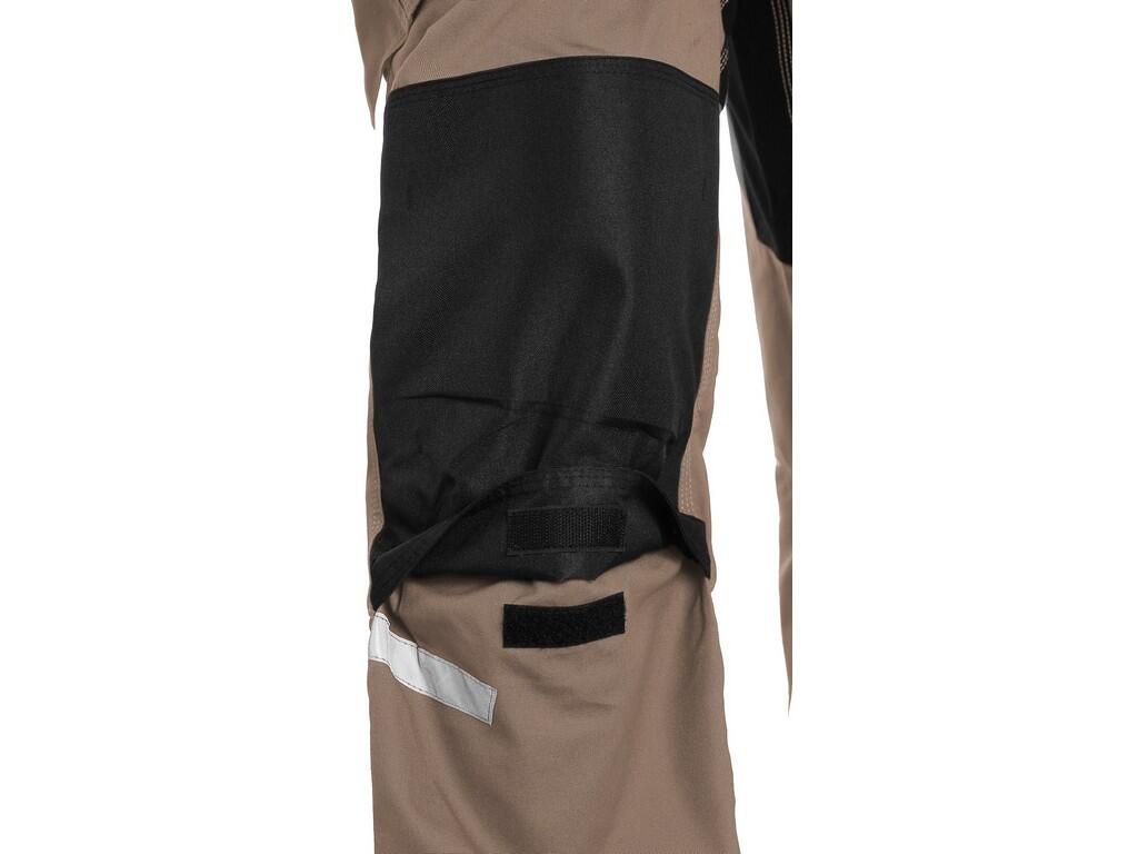 MEN ́S WORKING TROUSERS WITH BIB, STRETCH CXS STRETCH, BEIGE-BLACK
