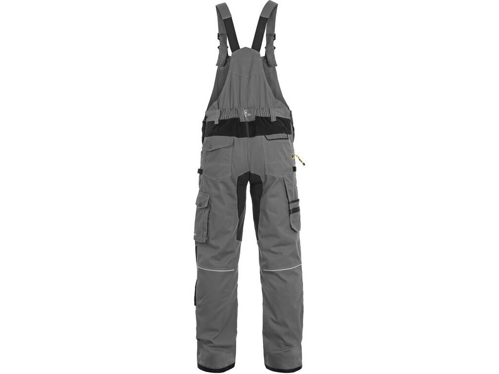 HERREN-ARBEITSHOSE MIT BIB, STRETCH CXS STRETCH, GRAU-SCHWARZ