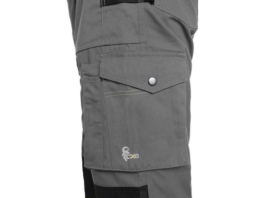 HERREN-ARBEITSHOSE MIT BIB, STRETCH CXS STRETCH, GRAU-SCHWARZ