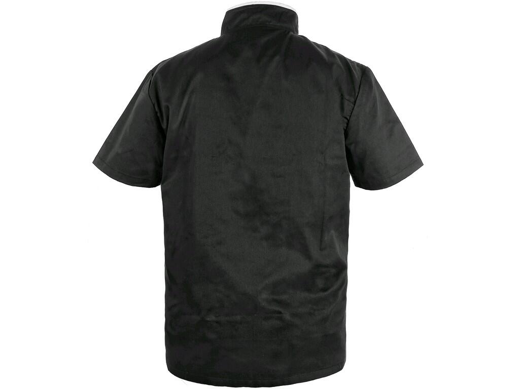 VESTE DE CHEF À MANCHES COURTES, HOMME, NOIR-BLANC