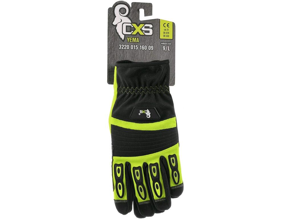 GUANTI YEMA COMBINATI GIALLO-NERO
