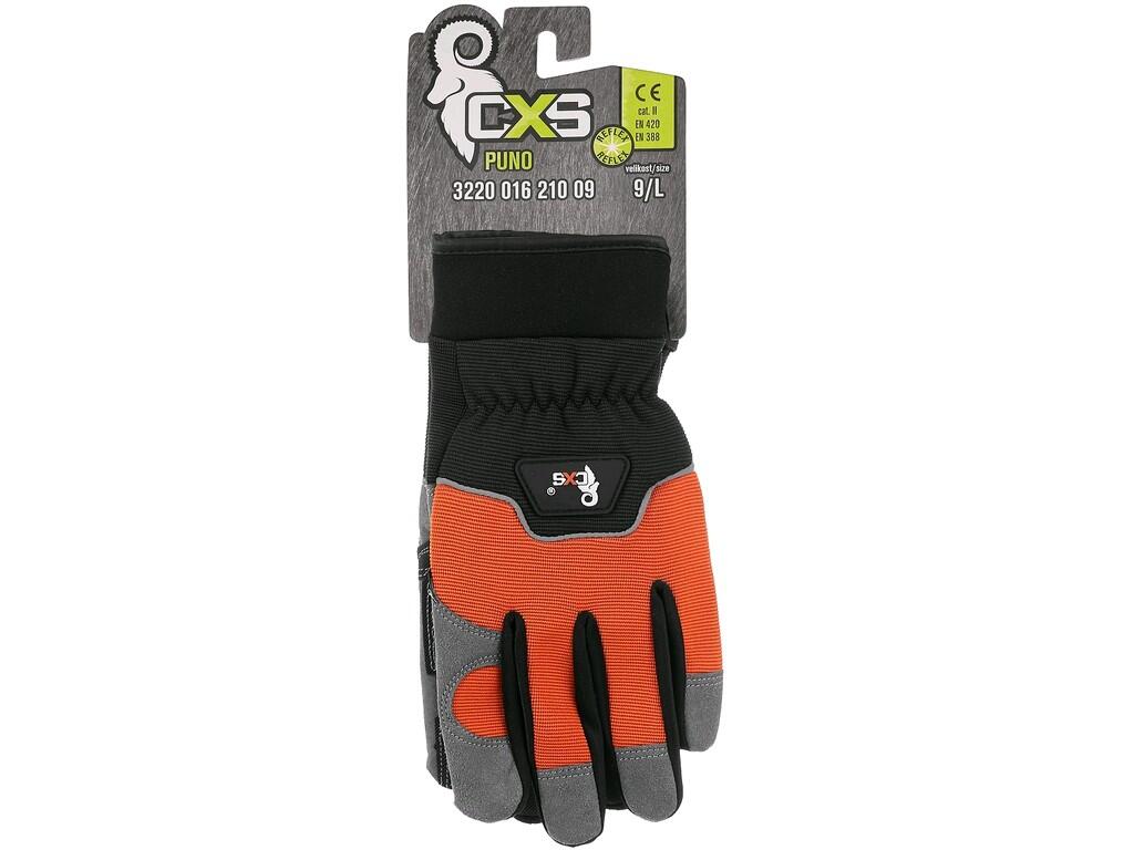GANTS PUNO, COMBINÉS, ORANGE-NOIR