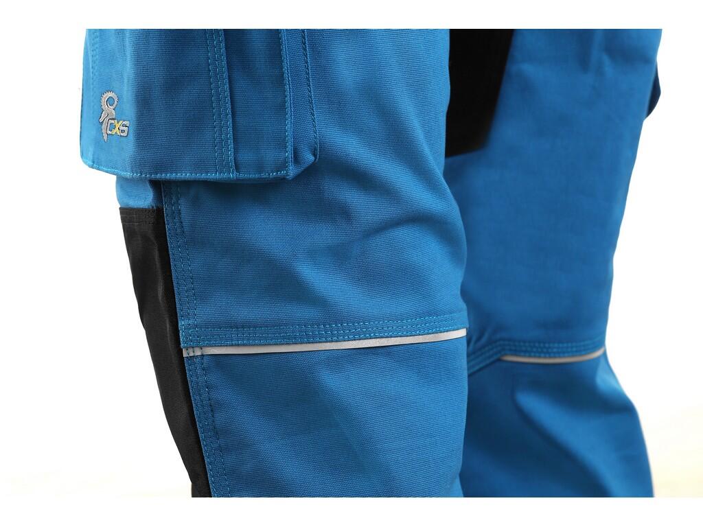 ARBEITSHOSE MIT BIB CXS STRETCH, DAMEN, HELLBLAU - SCHWARZ