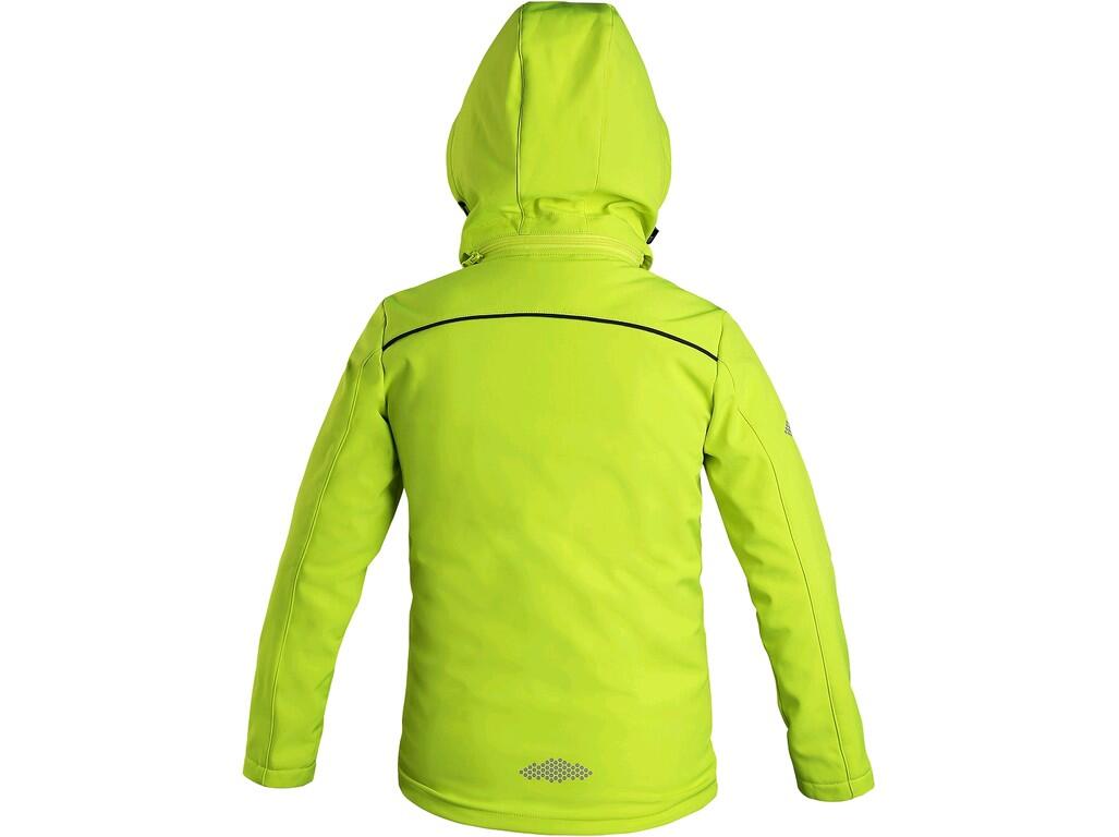 Children ́s softshell jacket CXS DURHAM, black-yellow