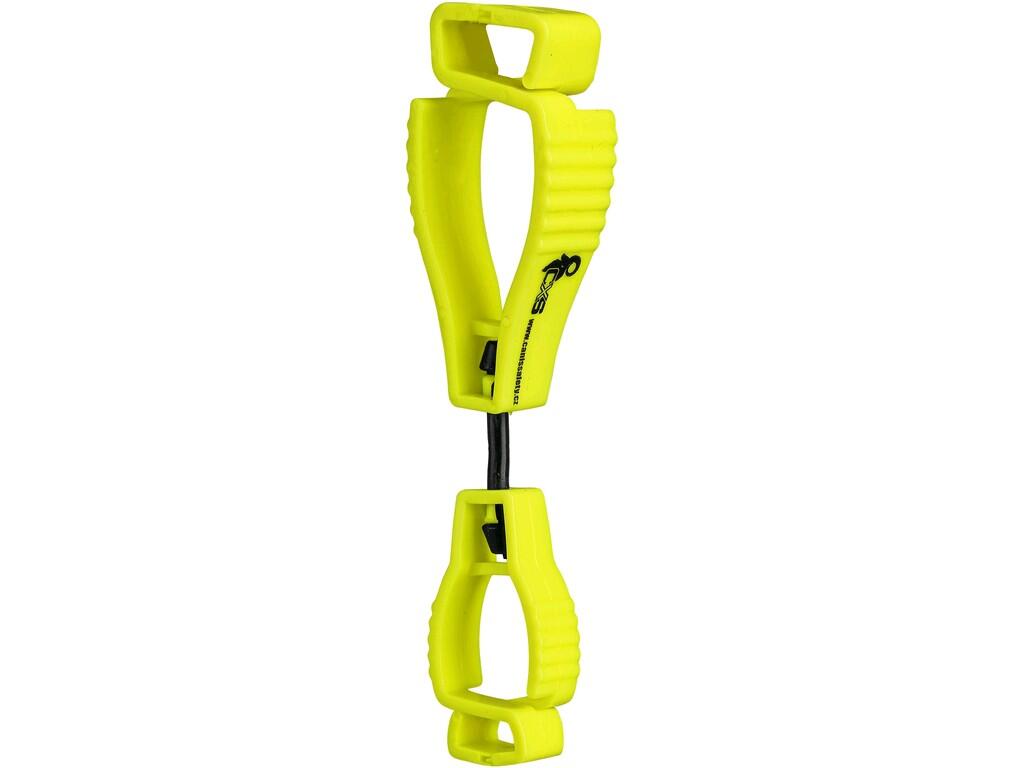 CLIP POUR FIXER GANTS, CLÉS, BIJOUX, COULEUR JAUNE RÉFLÉCHISSANT