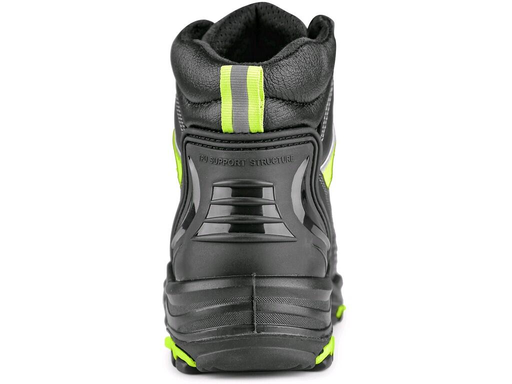 CALZATURE ALLA CAVIGLIA CXS WORK SOLID S3, NERO-VERDE