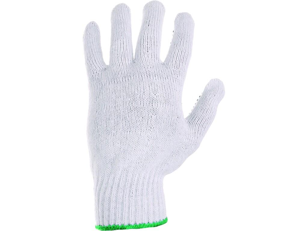 GUANTI FALO, IN TESSUTO, CON PULSANTI IN PVC, BIANCO-BLU