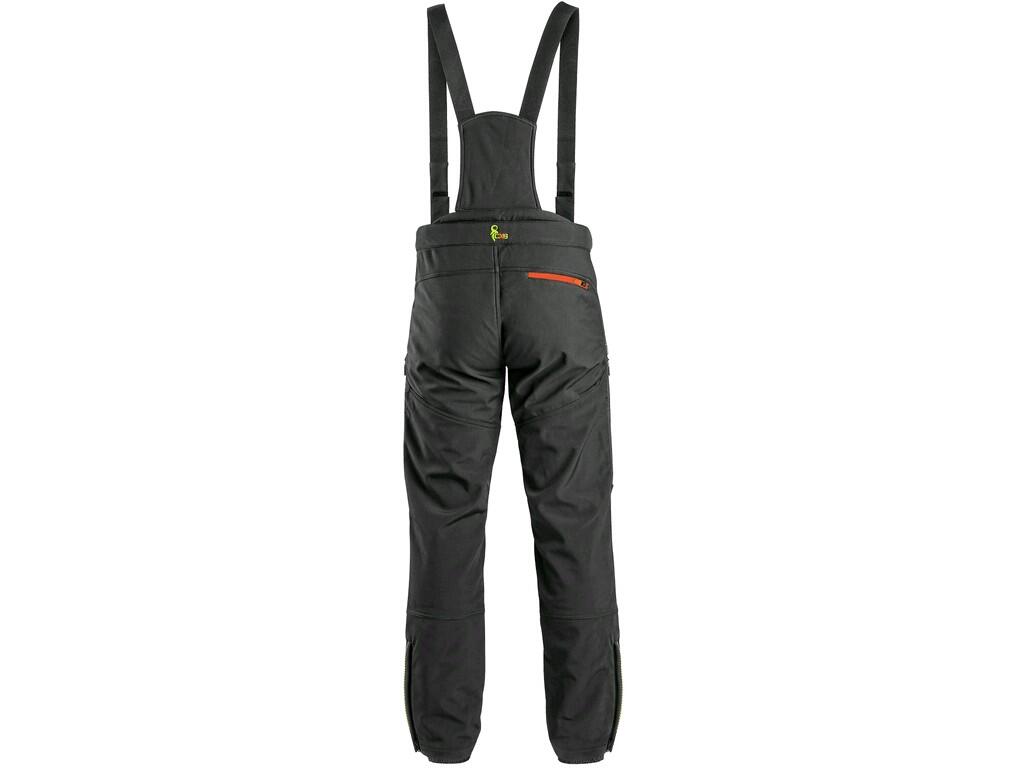 TROUSERS CXS TRENTON, WINTER SOFTSHELL, MEN’S, BLACK WITH HV YELLOW/ORANGE ACCESSORIES