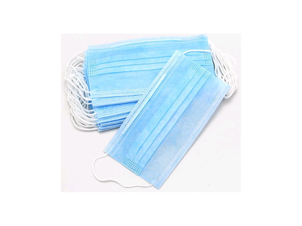 MASCHERA VISO MONOUSO A 3 STRATI (CERTIFICATA). CONFEZIONE DA 10 PZ
