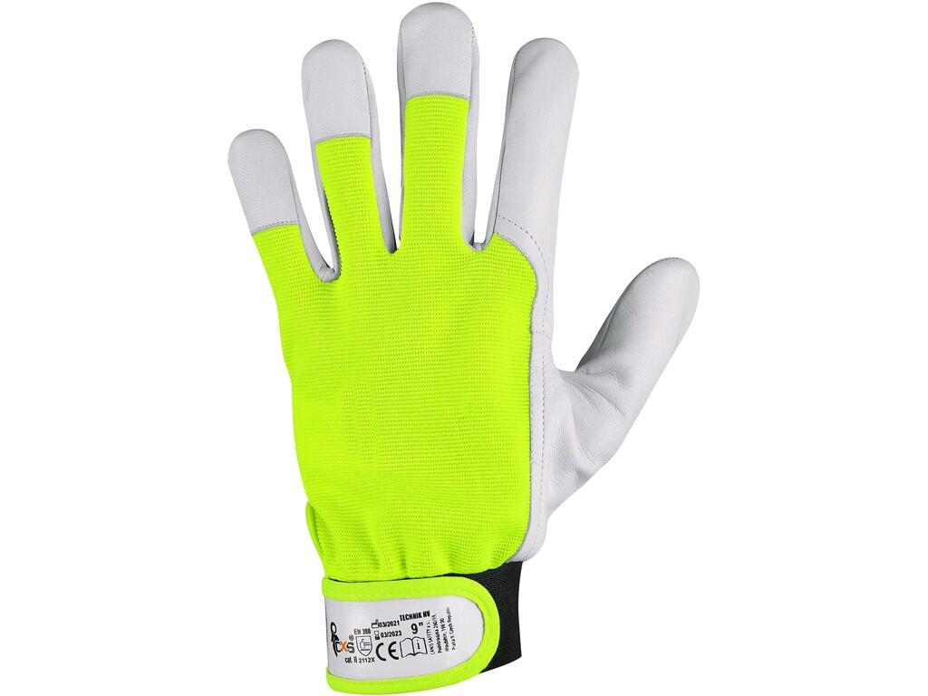 HANDSCHUHE TECHNIK A, KOMBINIERT, BLAU-WEISS