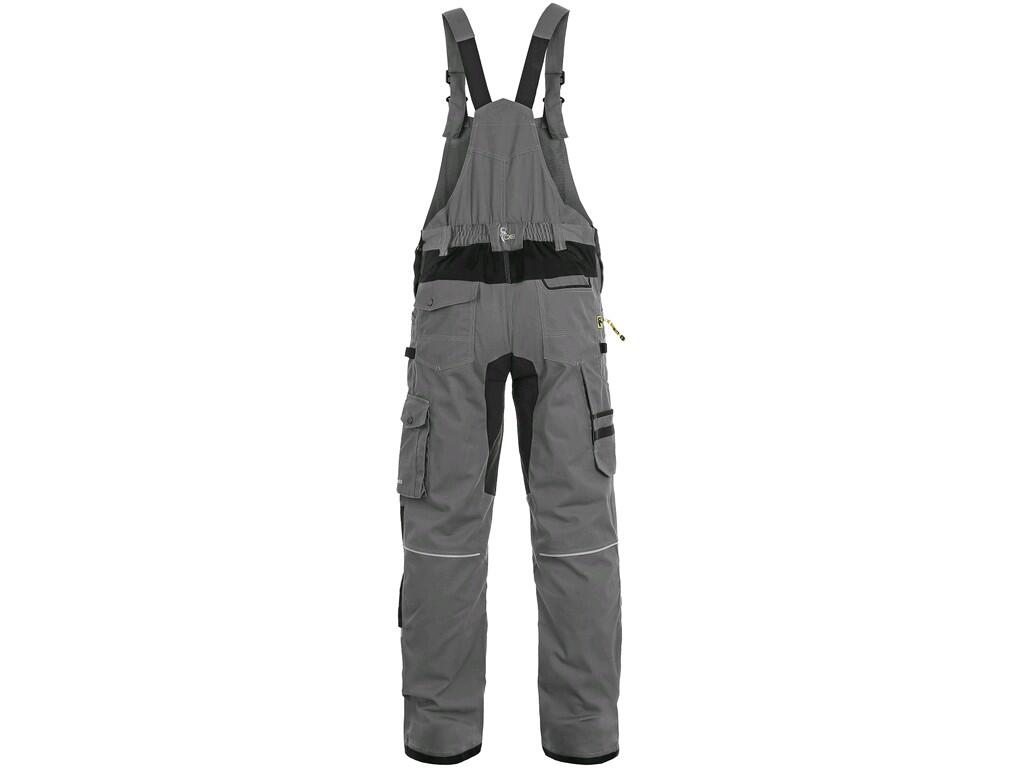 PANTALONE CON PETTORINA CXS STRETCH, 170-176CM, UOMO, GRIGIO - NERO