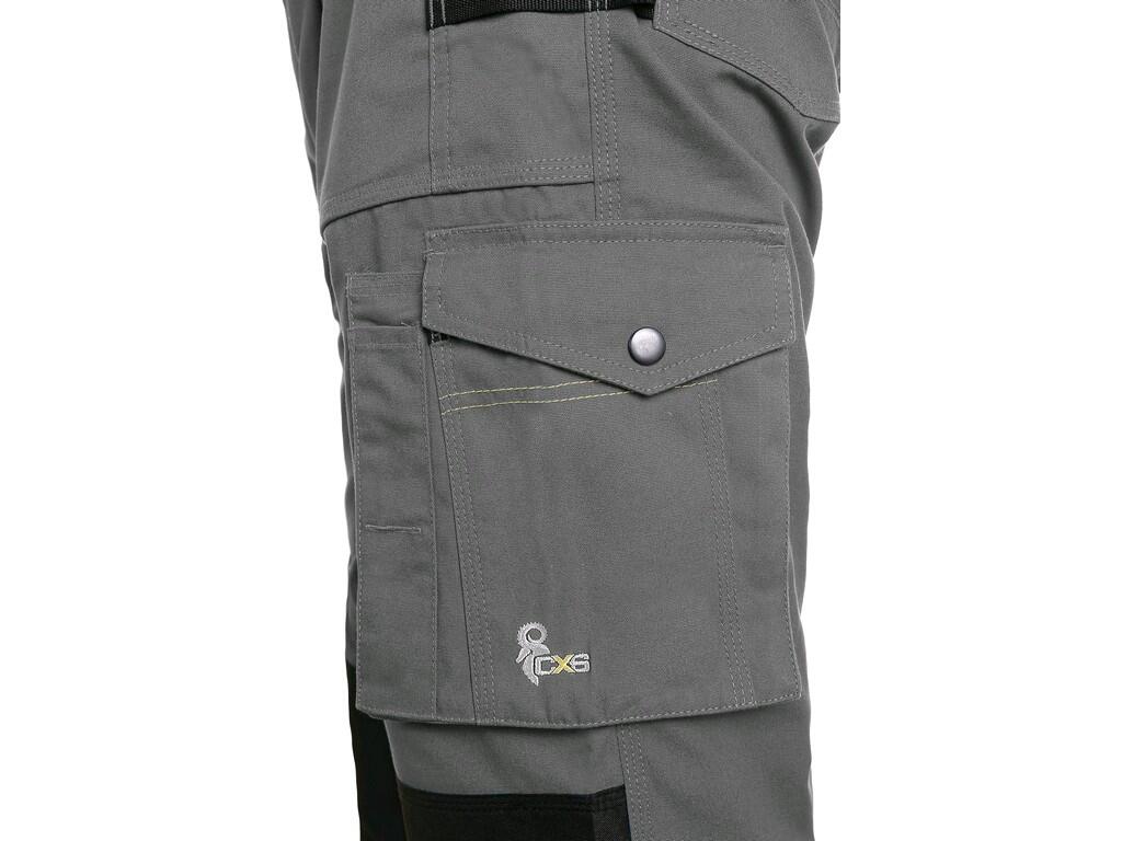 PANTALONE CON PETTORINA CXS STRETCH, 170-176CM, UOMO, GRIGIO - NERO