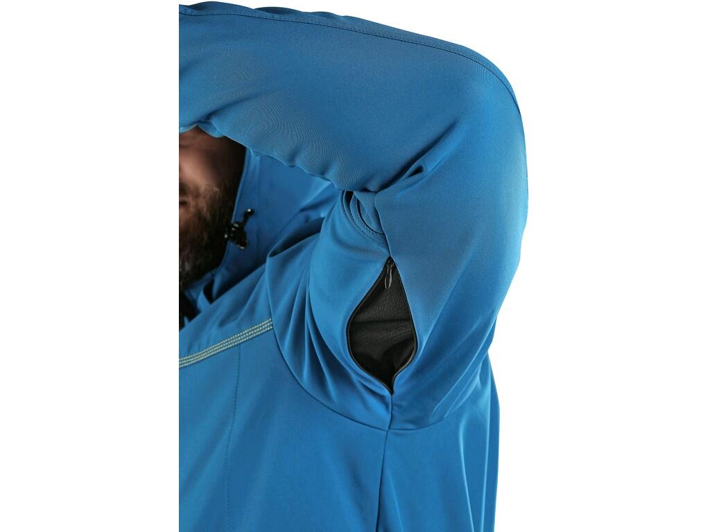 VESTE CXS STRETCH, HOMME, SOFTSHELL, BLEU MOYEN