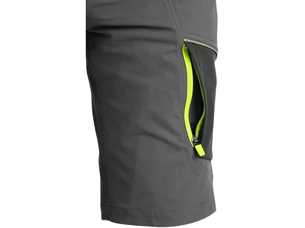 PANTALONCINO DA LAVORO CXS NAOS UOMO, GRIGIO-NERO, HV GIALLO ACCESSORI