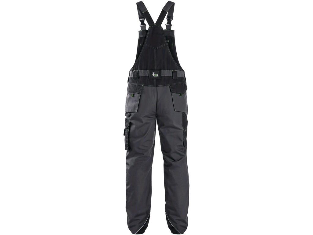 MEN ́S WORKING TROUSERS WITH BIB SIRIUS TRISTAN, MEN´S, GREY-GREEN