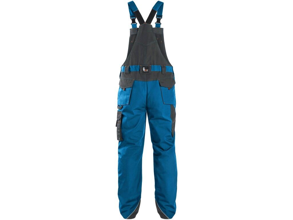 TROUSERS WITH BIB CXS SIRIUS TRISTAN, MEN'S, BLUE-GREY