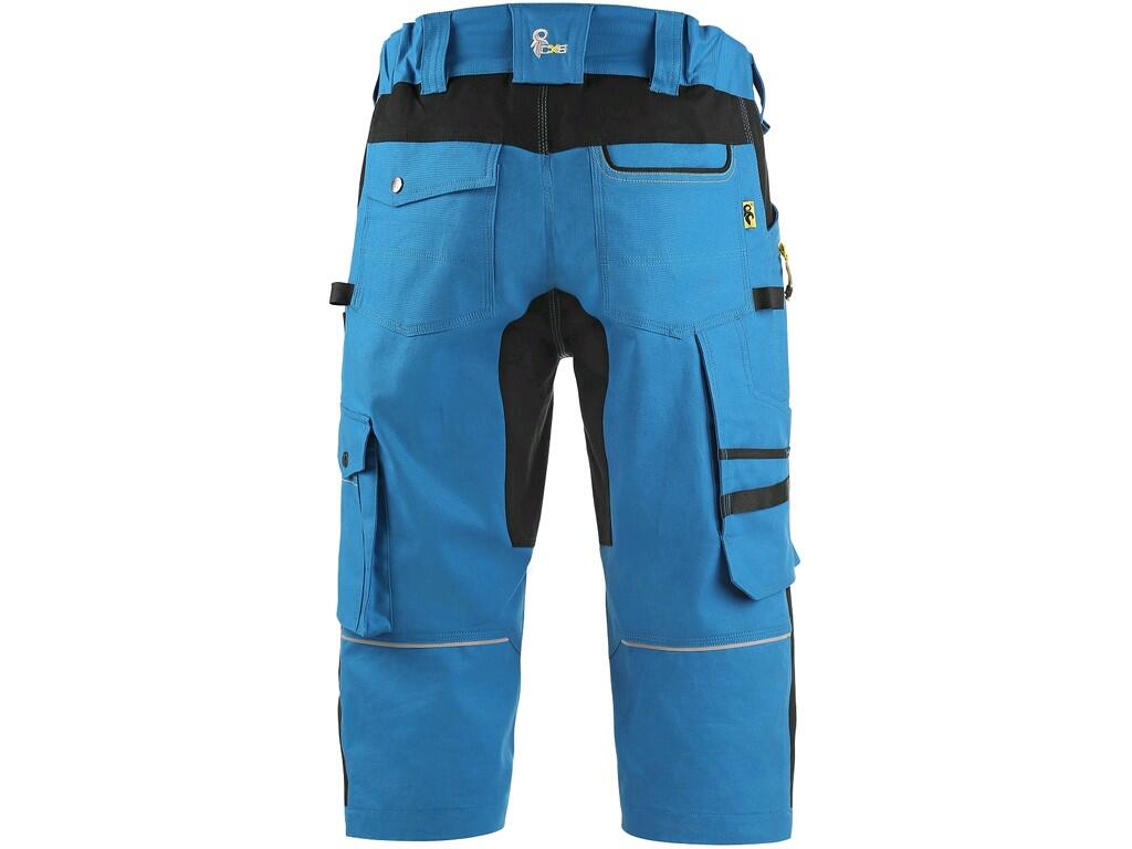 TROUSERS 3/4 CXS STRETCH, MEN’S, BRIGHT BLUE - BLACK