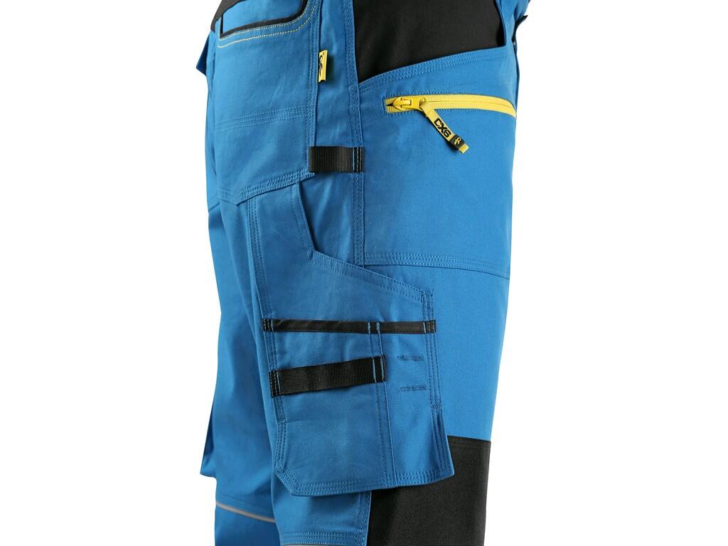 TROUSERS 3/4 CXS STRETCH, MEN’S, BRIGHT BLUE - BLACK