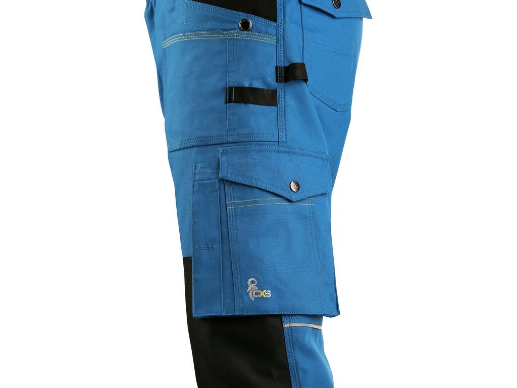 TROUSERS 3/4 CXS STRETCH, MEN’S, BRIGHT BLUE - BLACK