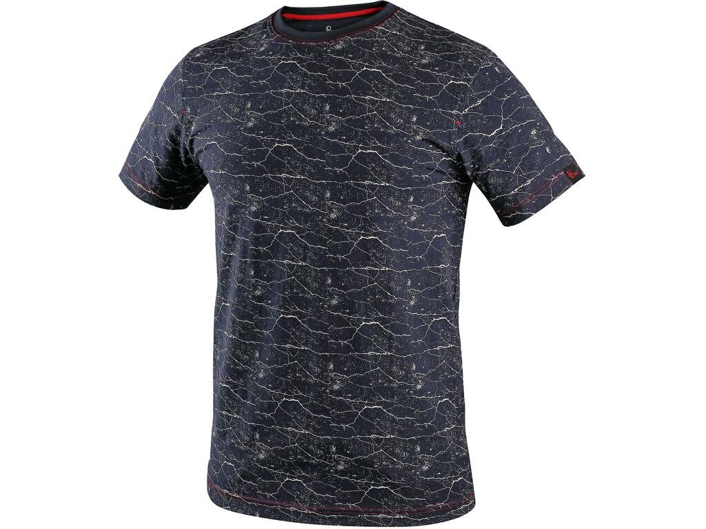 T-SHIRT CXS MARMORO, HERREN, KURZARM, DUNKELBLAU