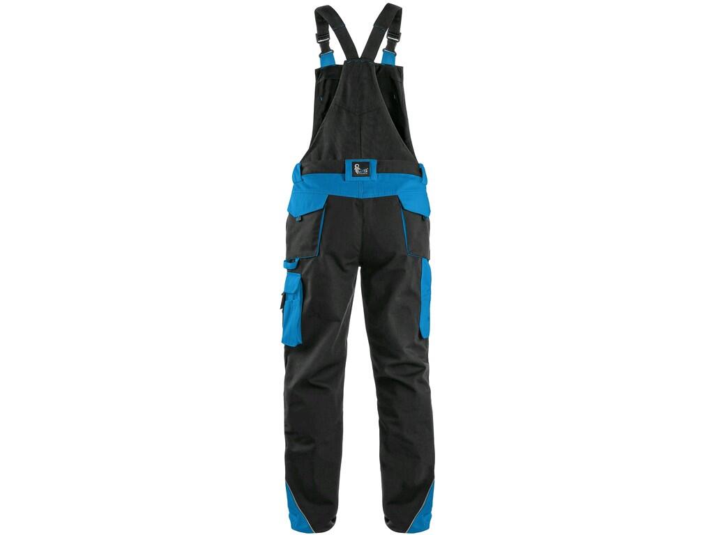 TROUSERS WITH BIB CXS SIRIUS BRIGHTON, BLACK-BLUE