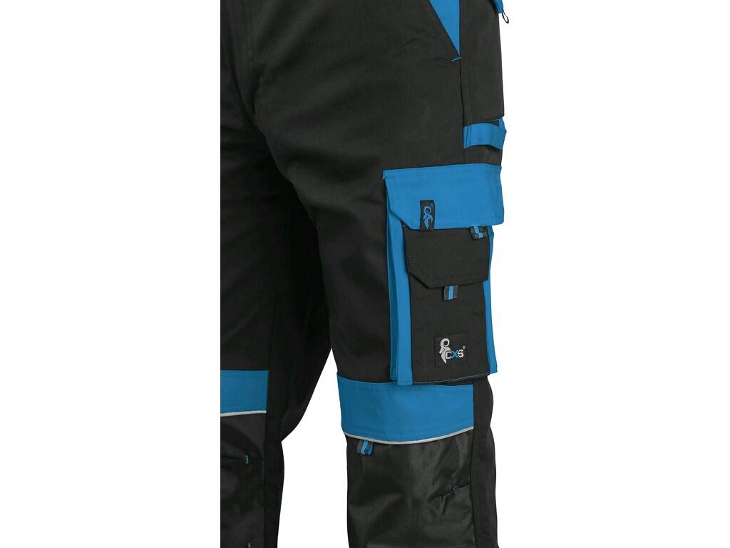 TROUSERS WITH BIB CXS SIRIUS BRIGHTON, BLACK-BLUE