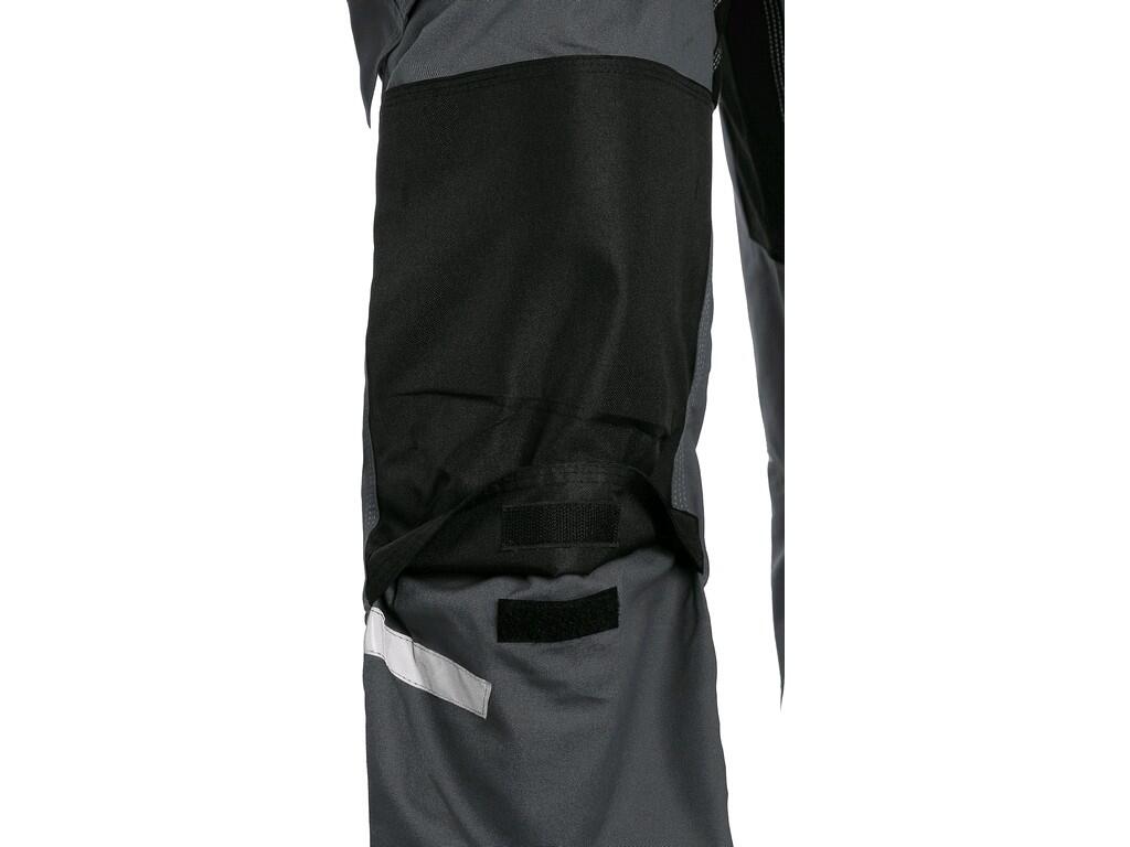 PANTALON DE TRAVAIL À BIB CXS STRETCH, HOMME, GRIS FONCÉ-NOIR