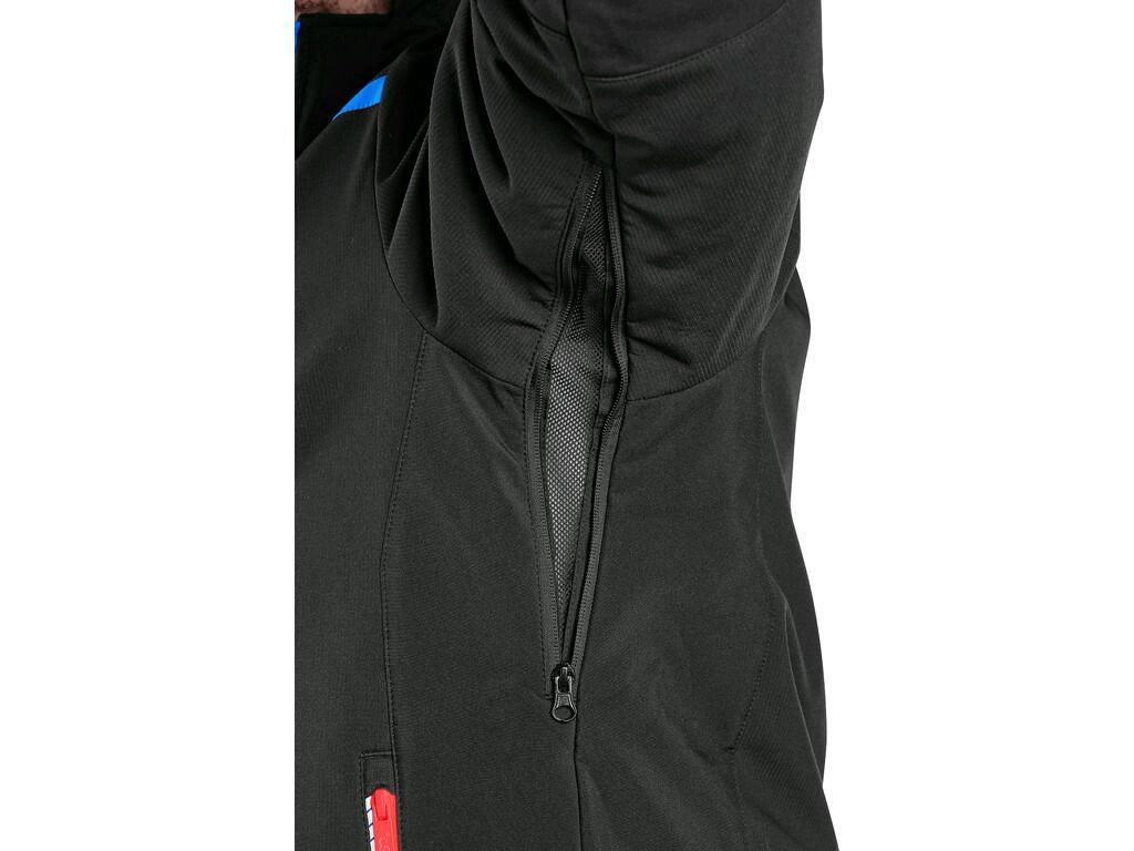 JACKET CXS NORFOLK, WINTER, MEN'S, BLACK WITH HV BLUE/RED ACCESSORIES