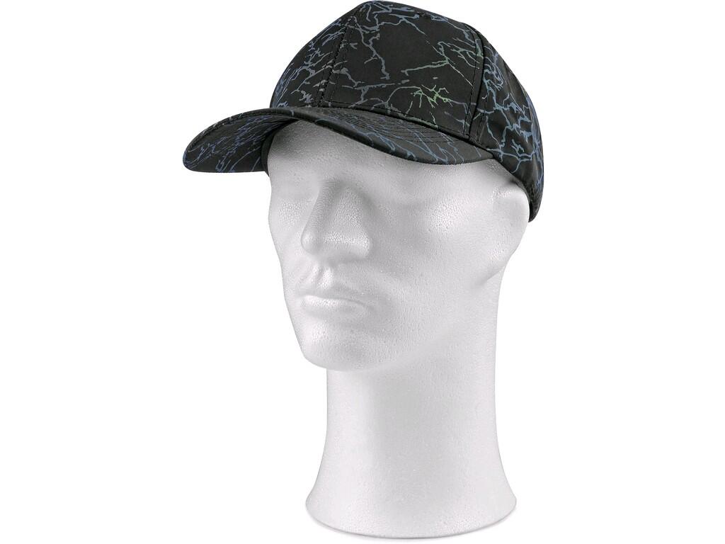 CASQUETTE CXS XAVER, AVEC UNE PIC, NOIRE AVEC REFLEX