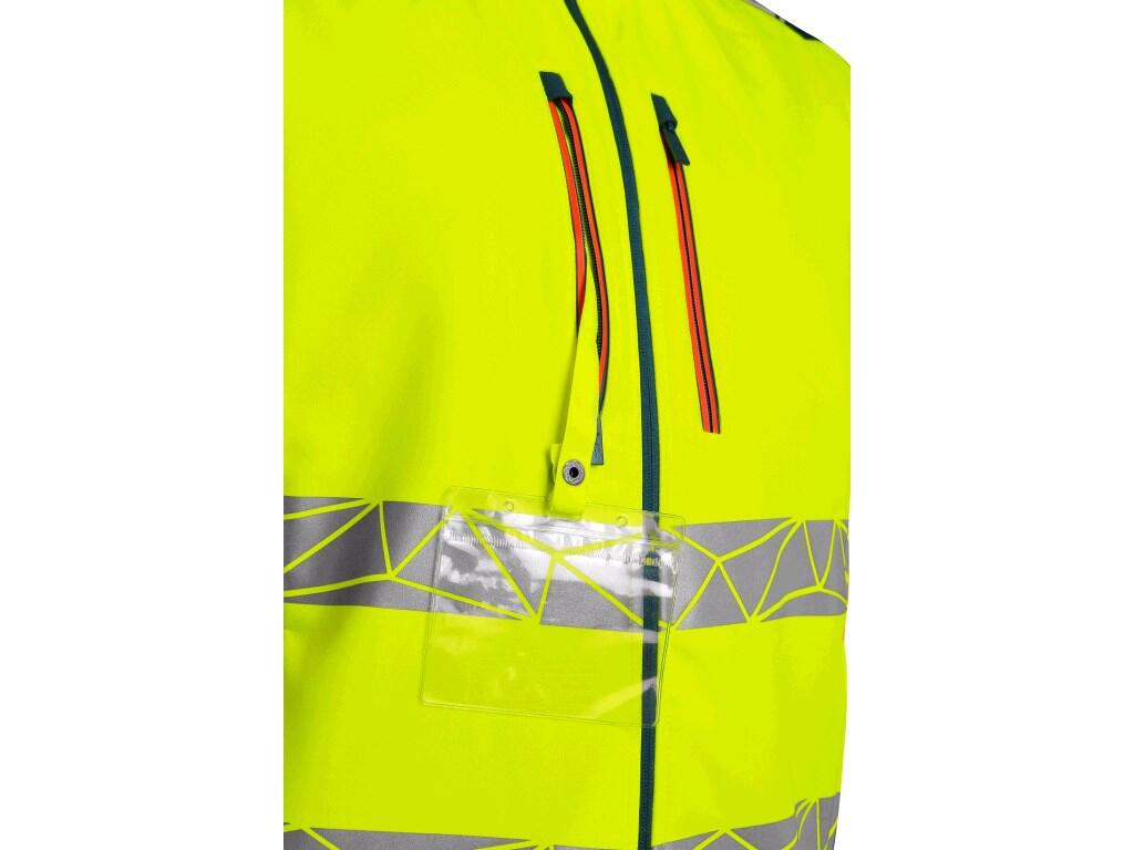 VESTE CXS BEDFORD, HAUTE VISIBLE, HOMME, SOFTSHELL, JAUNE-PETROL