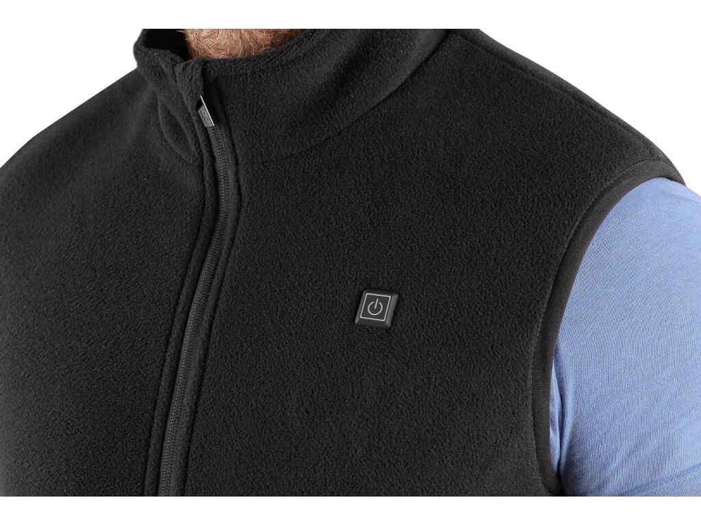 GILET CXS ANTARKTIDA, HOMME, CHAUFFANT, POLAIRE, NOIR