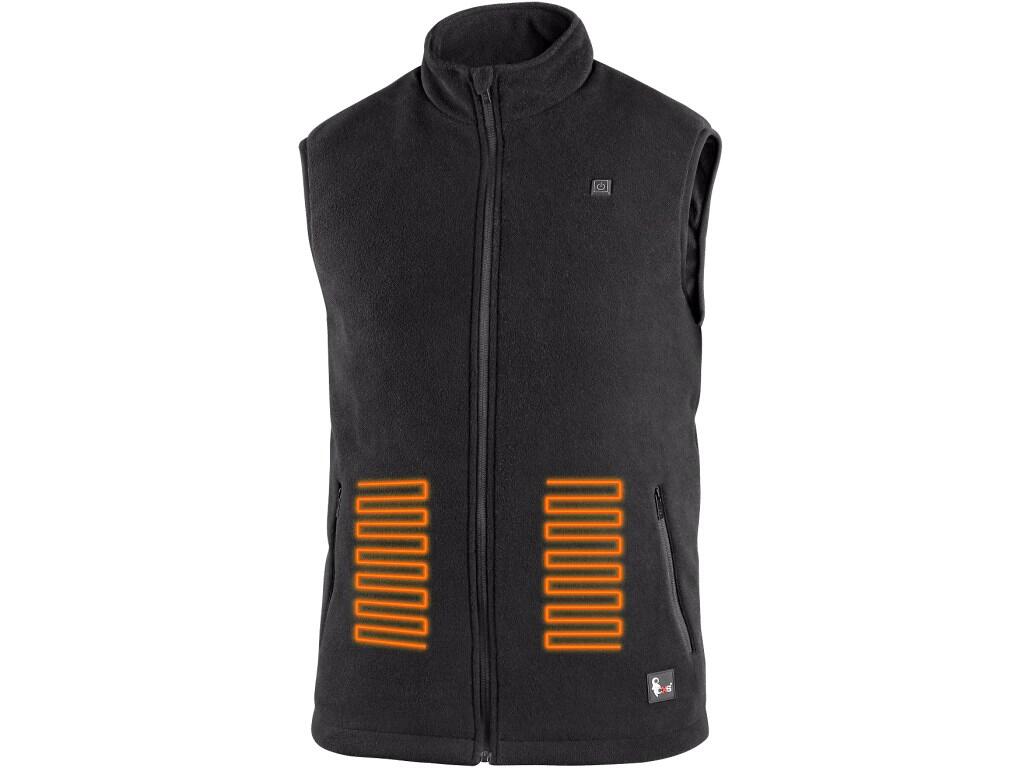 GILET CXS ANTARKTIDA, HOMME, CHAUFFANT, POLAIRE, NOIR