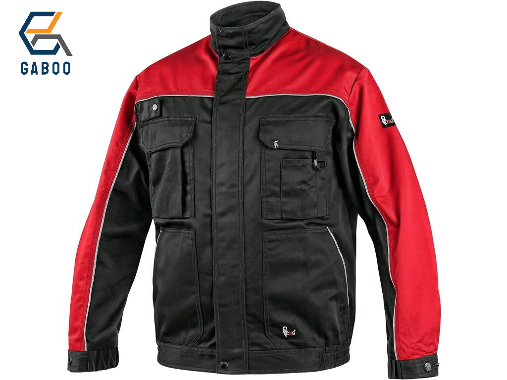 JACKE ORION OTAKAR, HERREN, SCHWARZ-ROT