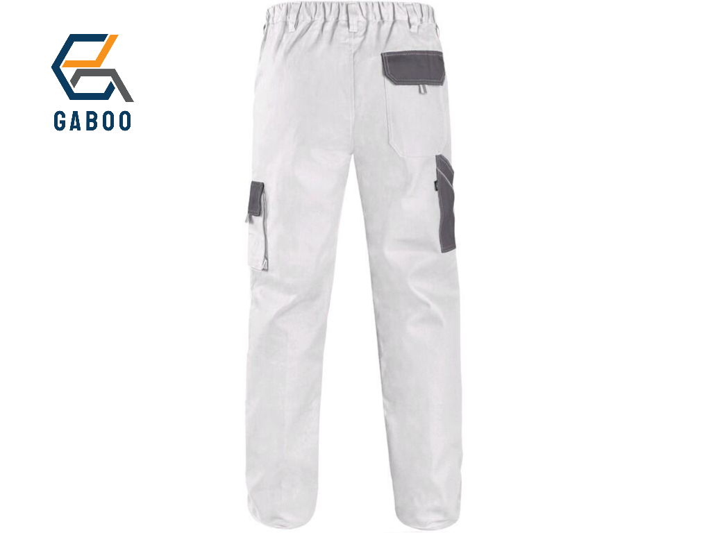 ARBEITSHOSE CXS LUXY JOSEF, HERREN, WEISS-GRAU